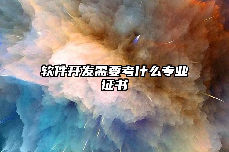 软件开发需要考什么专业证书