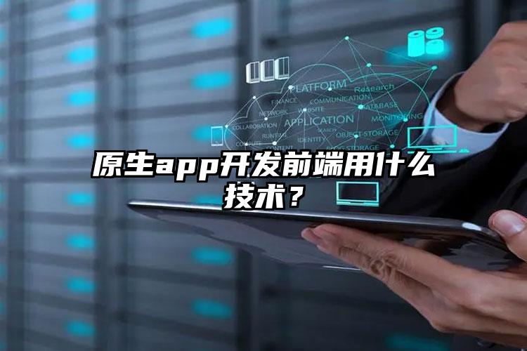 原生app开发前端用什么技术？