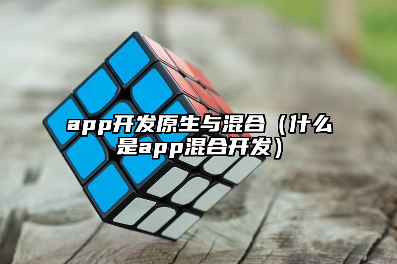 app开发原生与混合（什么是app混合开发）