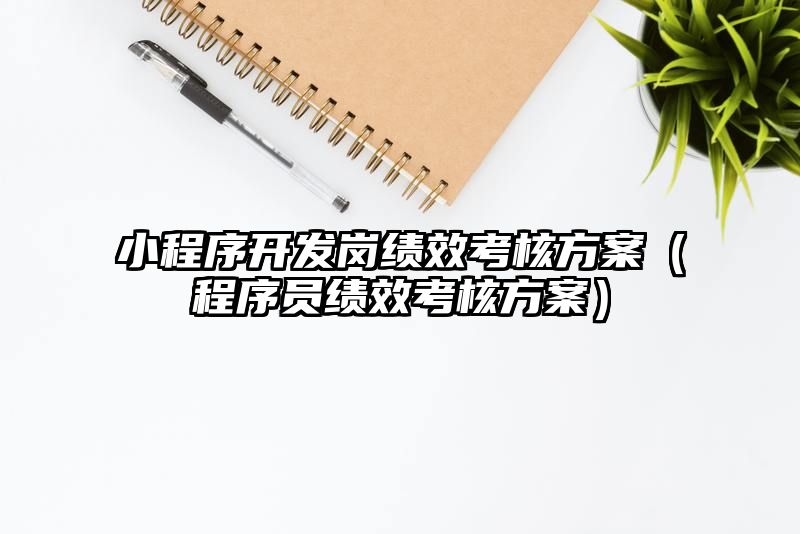 小程序开发岗绩效考核方案（程序员绩效考核方案）