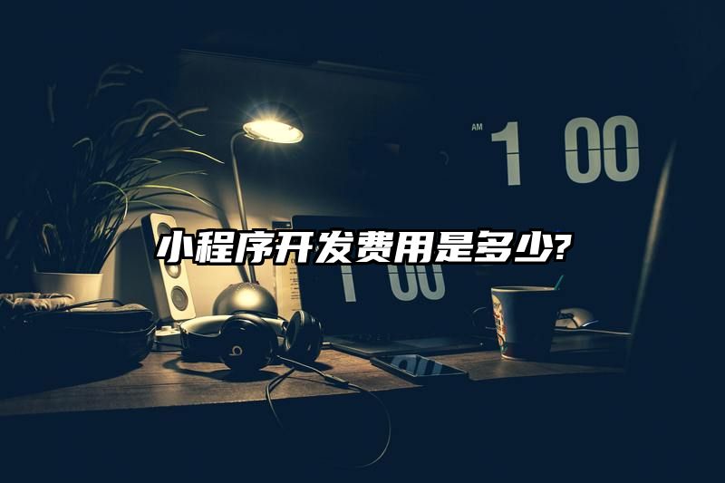 小程序开发费用是多少?