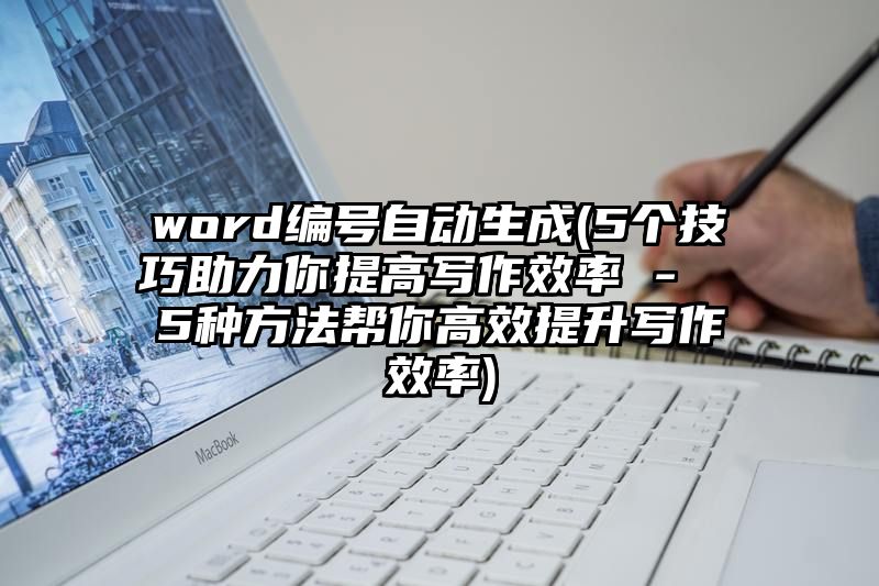 word编号自动生成