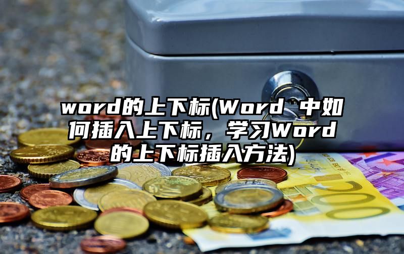 word的上下标