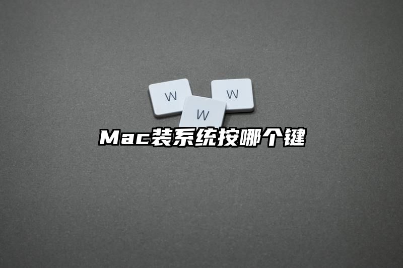 Mac装系统按哪个键