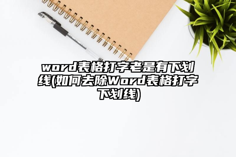 word表格打字老是有下划线