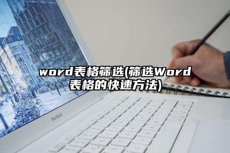 word表格筛选