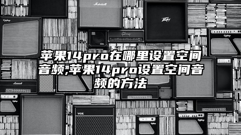 苹果14pro在哪里设置空间音频,苹果14pro设置空间音频的方法