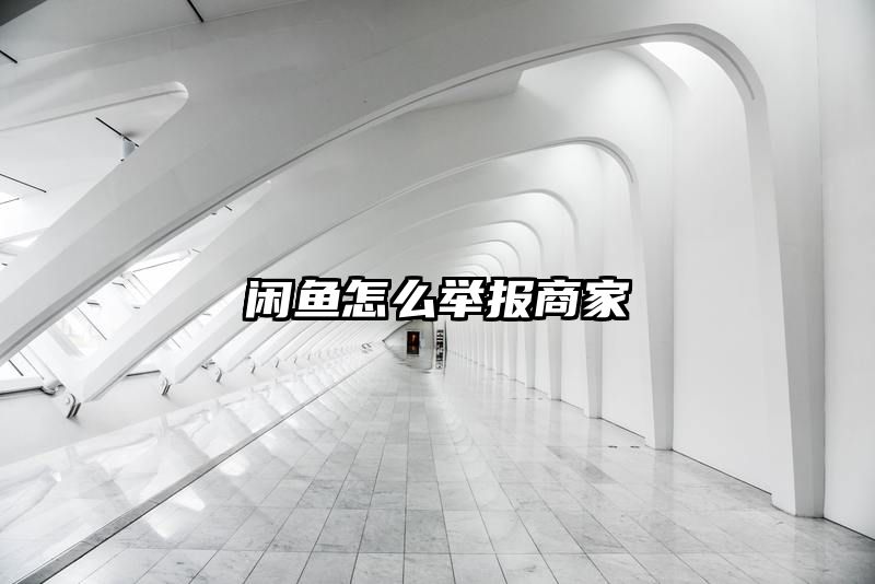 闲鱼怎么举报商家