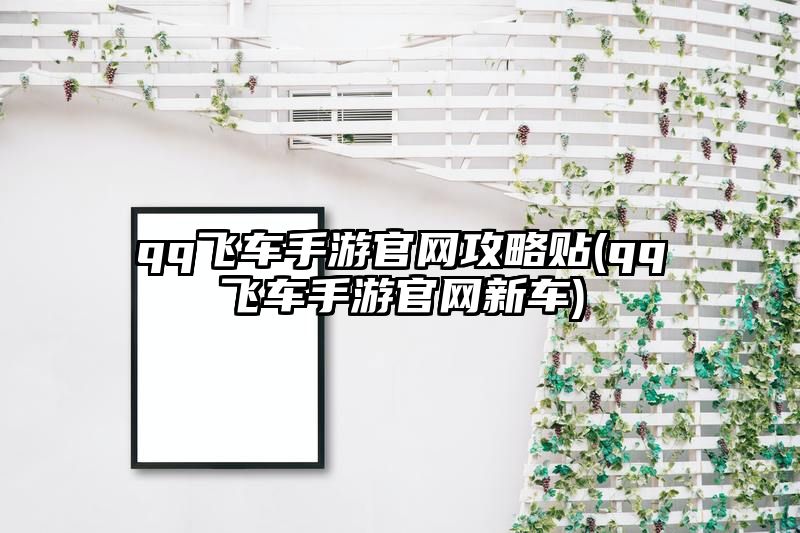 qq飞车手游官网攻略贴