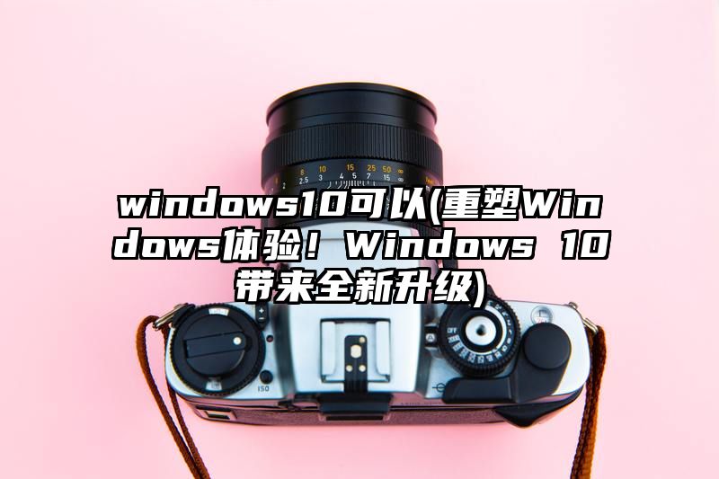 windows10可以