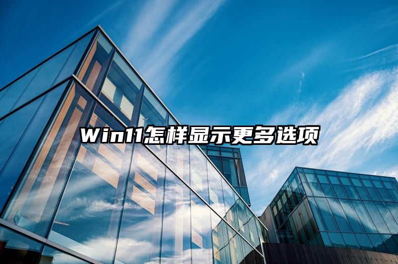 Win11怎样显示更多选项