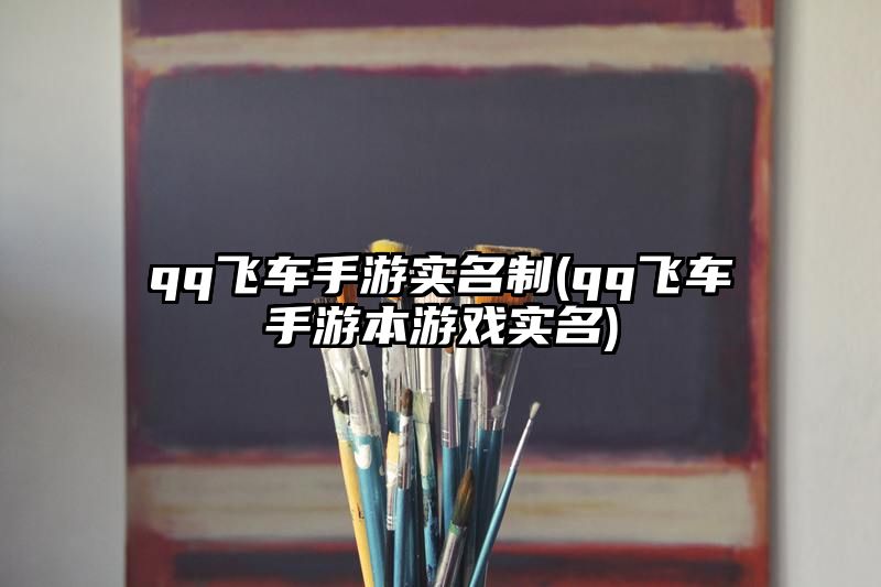 qq飞车手游实名制