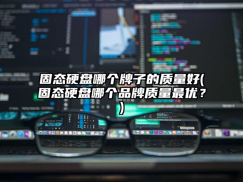 固态硬盘哪个牌子的质量好