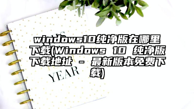 windows10纯净版在哪里下载