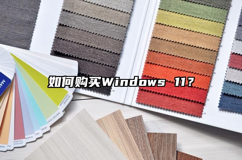 如何购买Windows 11？