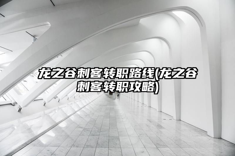 龙之谷刺客转职路线