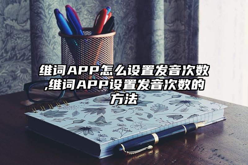 维词APP怎么设置发音次数,维词APP设置发音次数的方法