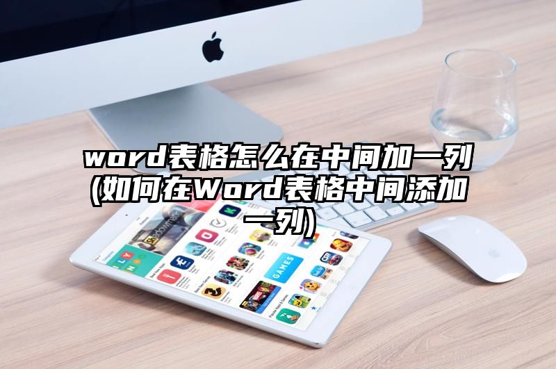 word表格怎么在中间加一列