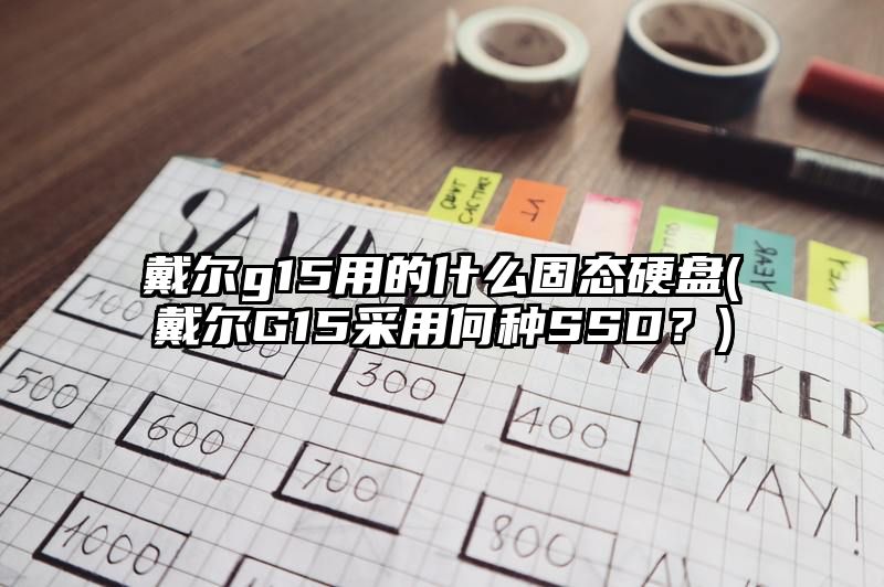 戴尔g15用的什么固态硬盘