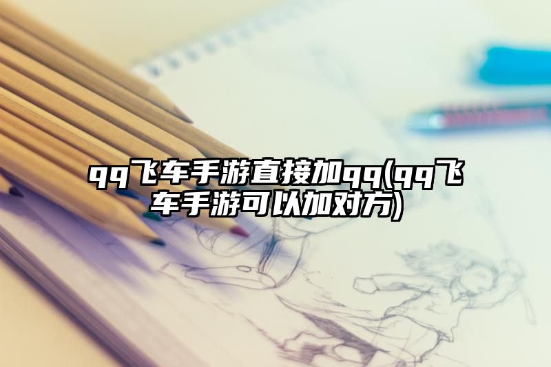 qq飞车手游直接加qq