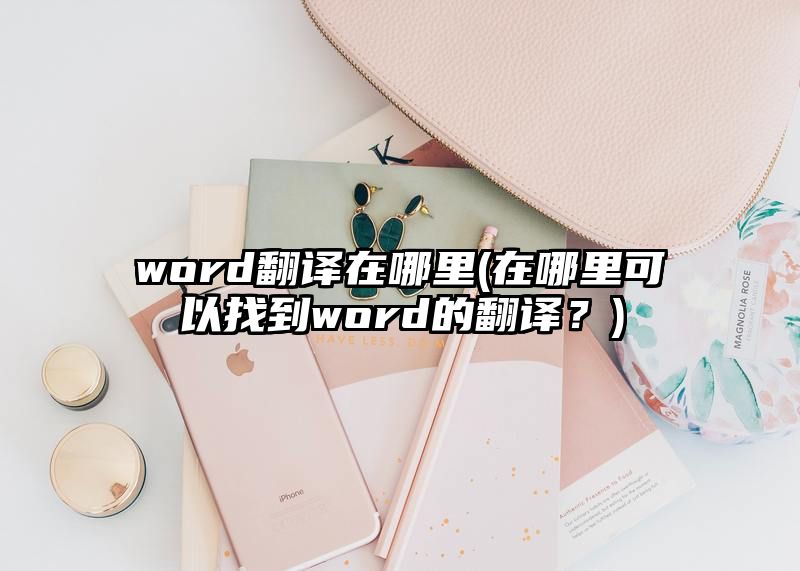 word翻译在哪里