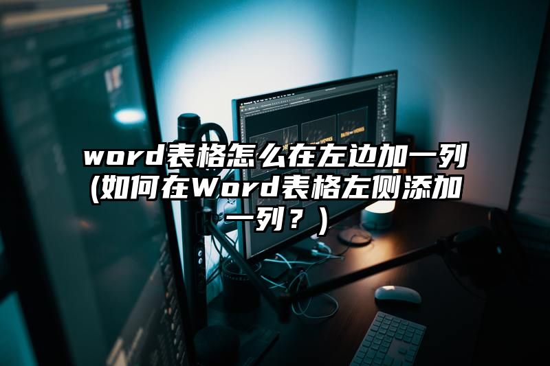 word表格怎么在左边加一列