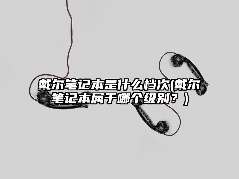 戴尔笔记本是什么档次