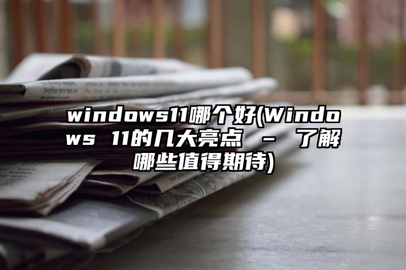 windows11哪个好