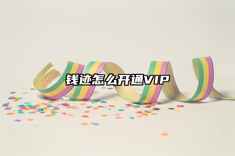 钱迹怎么开通VIP