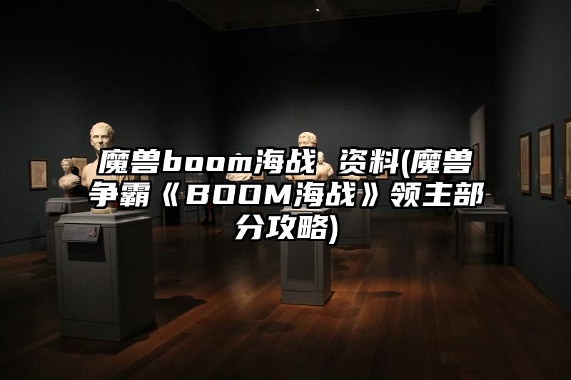 魔兽boom海战 资料