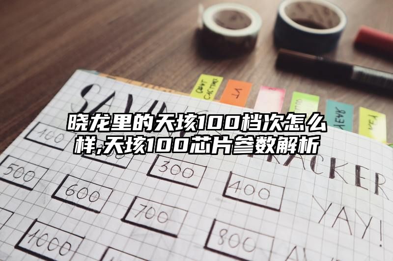 晓龙里的天垓100档次怎么样,天垓100芯片参数解析