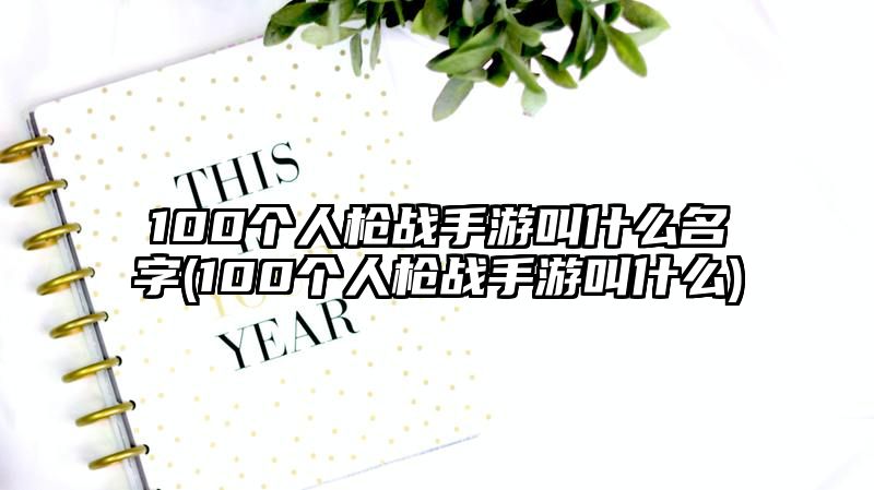 100个人枪战手游叫什么名字