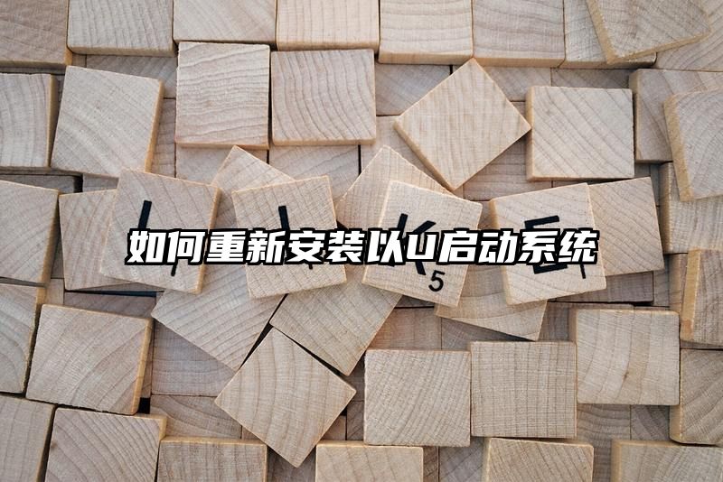 如何重新安装以U启动系统