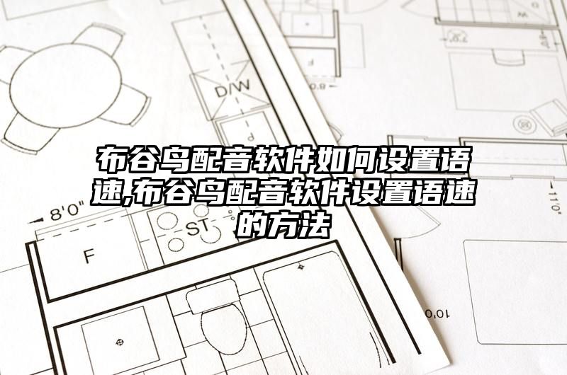 布谷鸟配音软件如何设置语速,布谷鸟配音软件设置语速的方法