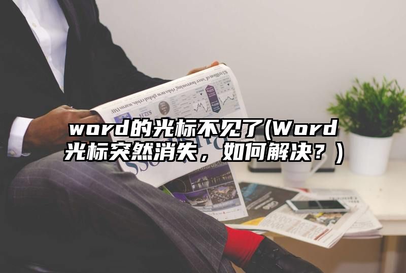 word的光标不见了