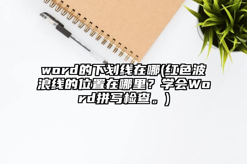 word的下划线在哪