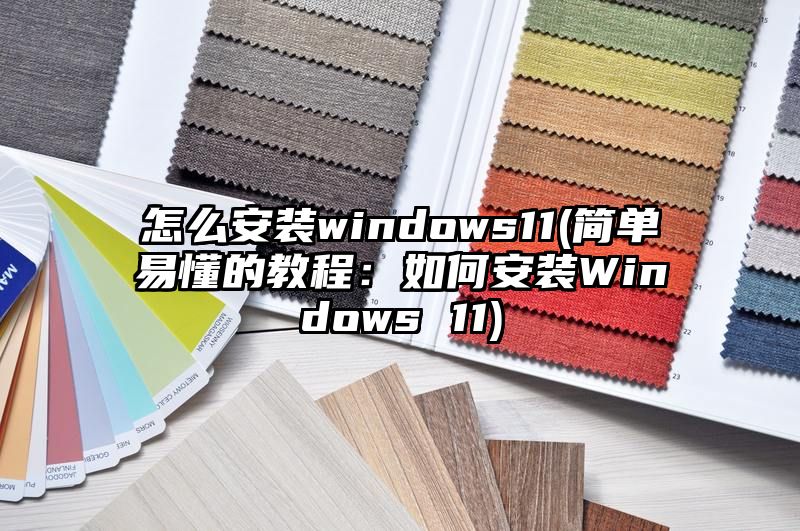 怎么安装windows11