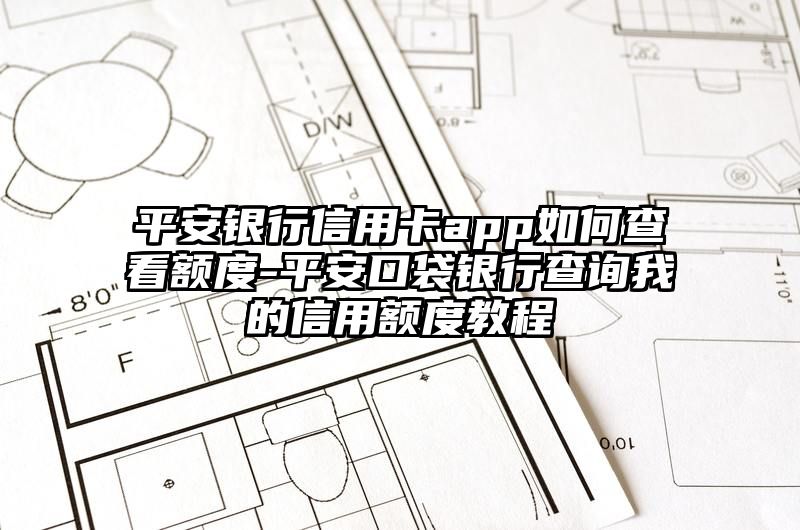 平安银行信用卡app如何查看额度-平安口袋银行查询我的信用额度教程