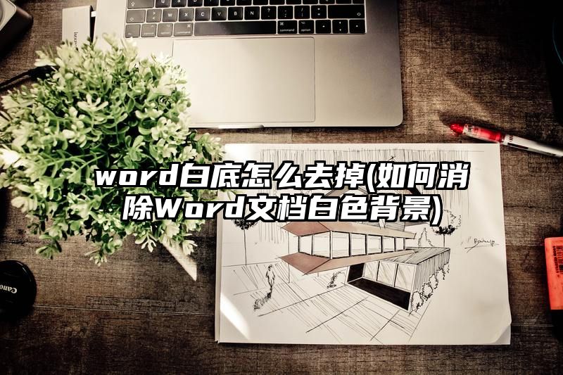 word白底怎么去掉