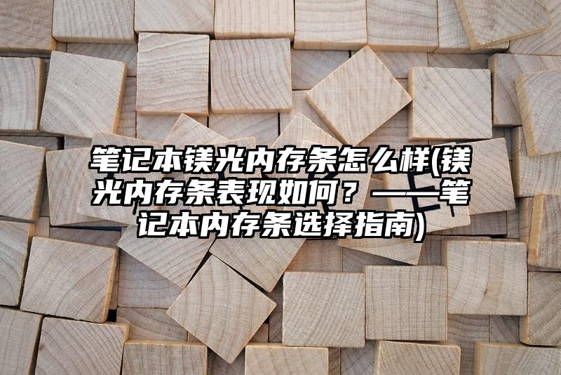 笔记本镁光内存条怎么样