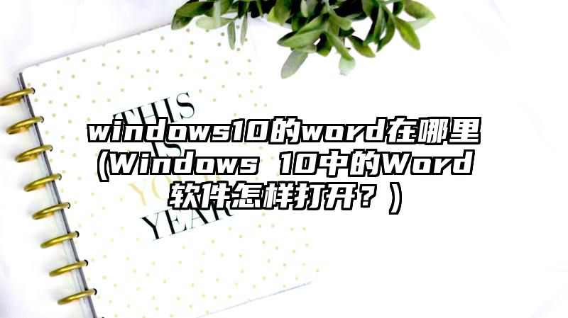 windows10的word在哪里