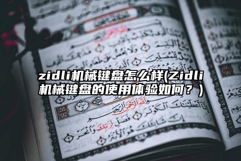 zidli机械键盘怎么样