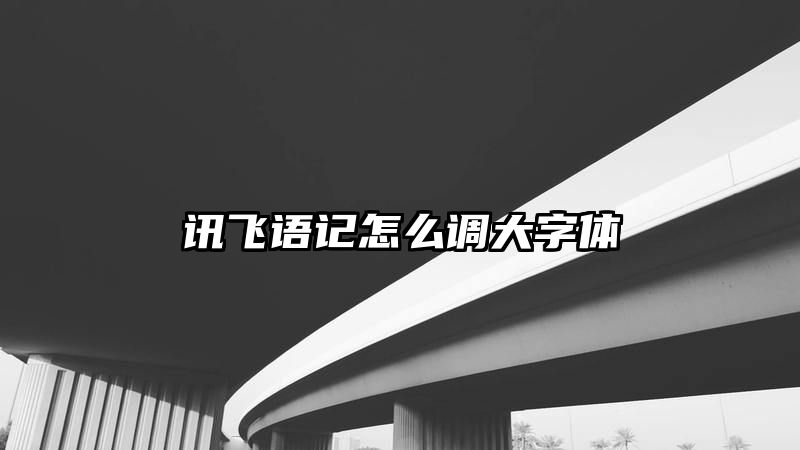 讯飞语记怎么调大字体