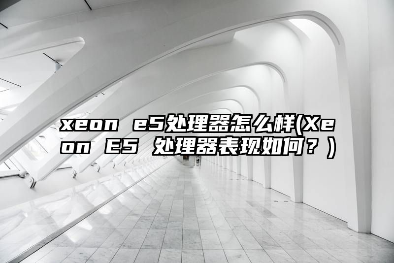 xeon e5处理器怎么样