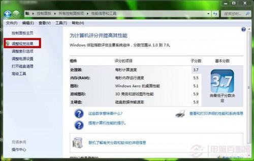 Windows7系统如何设置关闭视觉效果?